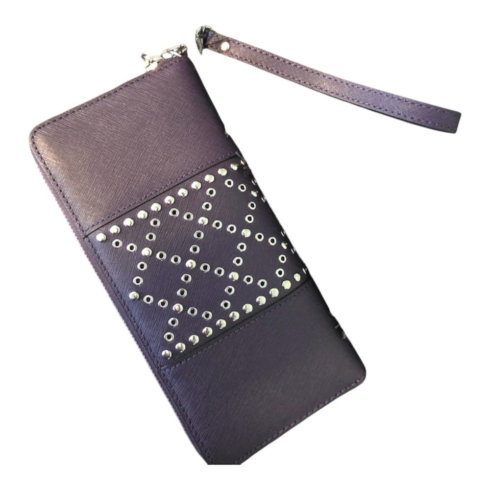 Michael Kors Purple Studded Wallet/Wristlet - Picture 3 of 5